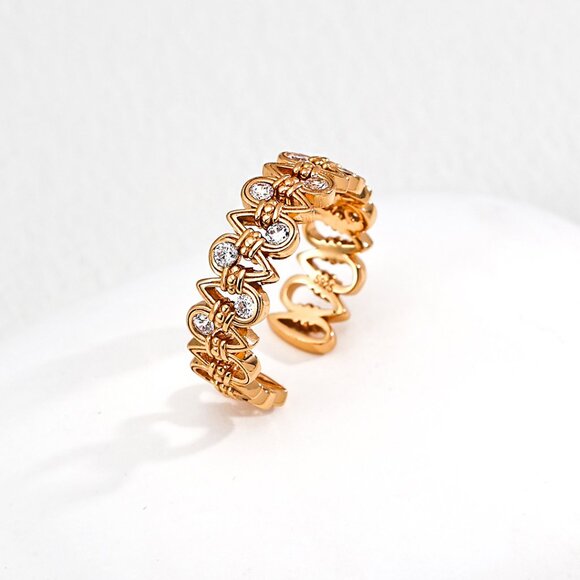 🌿 Artisan Woven Laurel Crown Ring 🌿 Handmade Original Design S925 - Picture 1 of 4